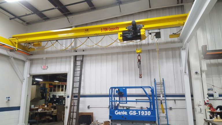 5 ton capacity crane and a Genie